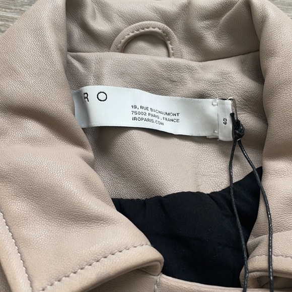 Iro Asheville leather jacket in dark beige - Picture 5 of 8